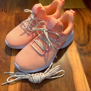 Lightweight pink running shoes